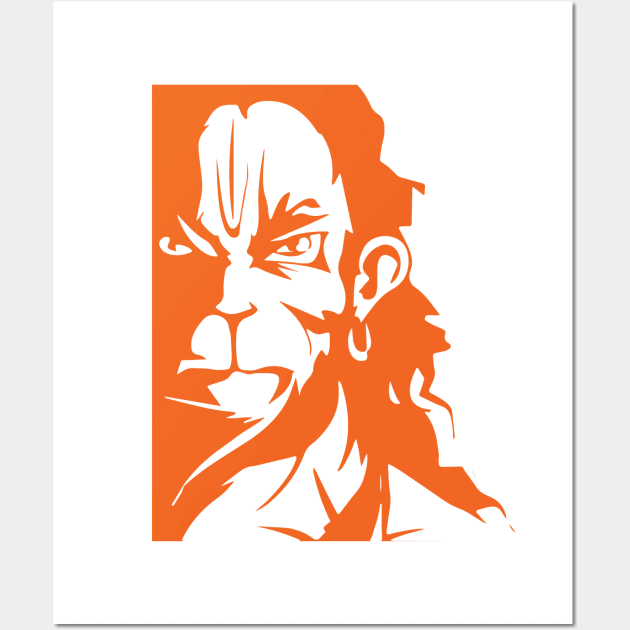 Hanuman Hindu God Jai Shri Ram Wall Art by alltheprints